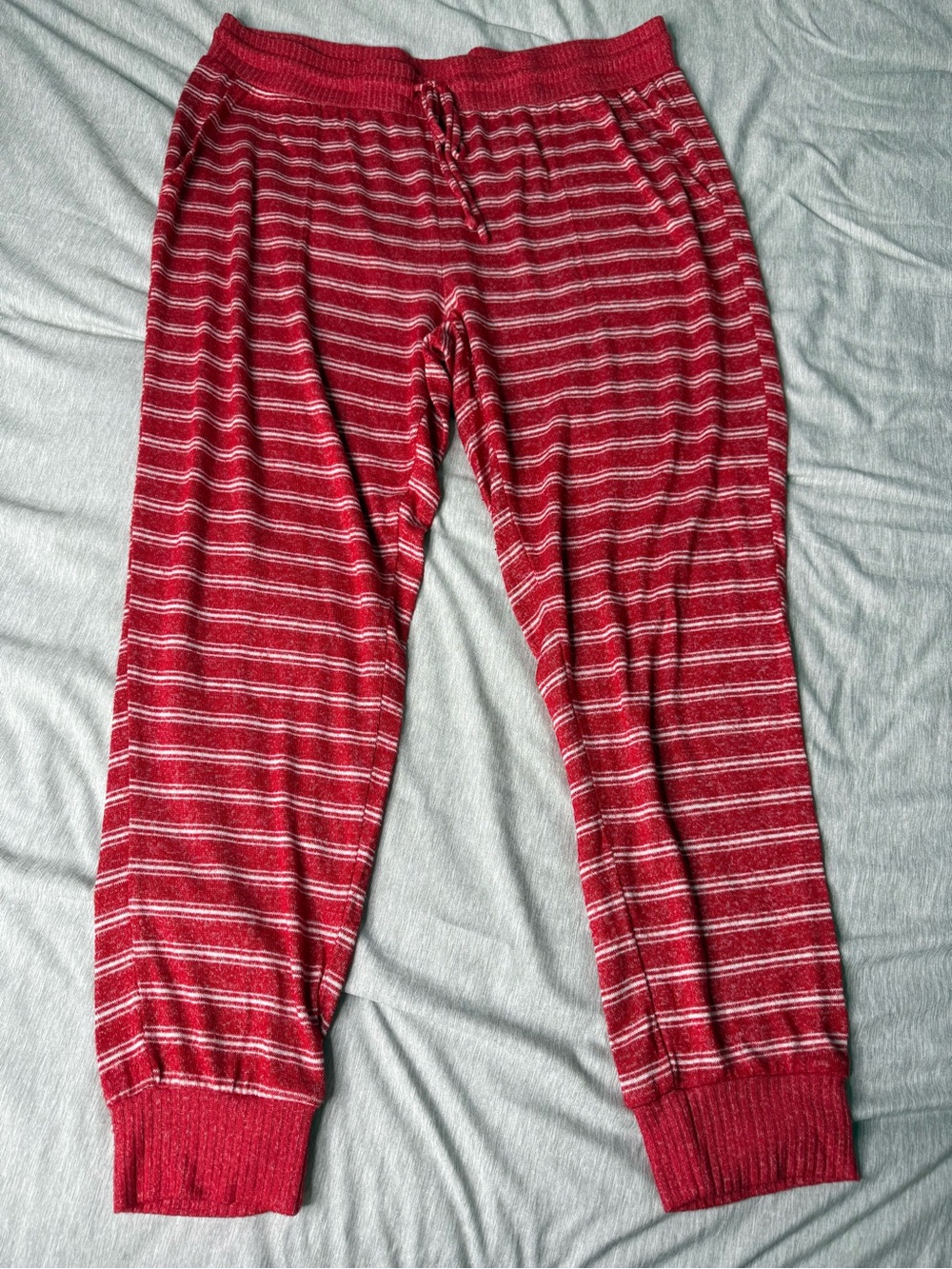 Stars Above Womens Red Striped Lounge Bottoms